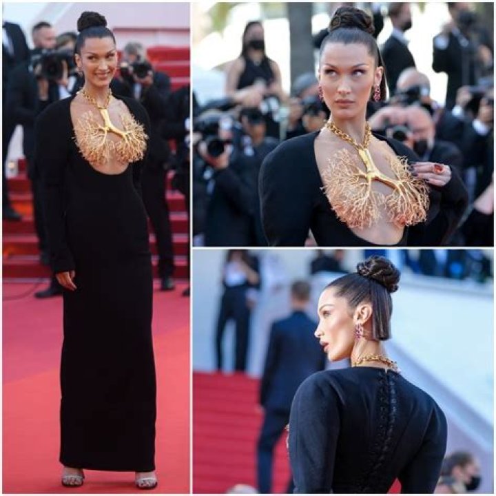 Bella Hadid wore the Schiaparelli ‘lungs’ ensemble in Cannes: stunning or weird?