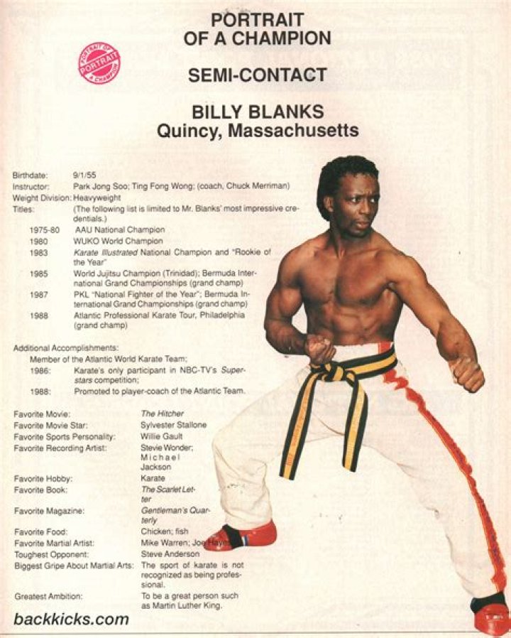 Billy Blanks Bio (Wiki) 