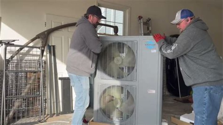 Can a heat pump be installed in a garage?
