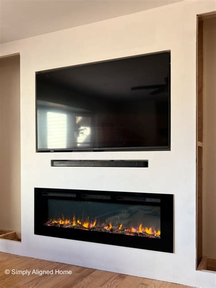 Can a TV be mounted above an electric fireplace?
