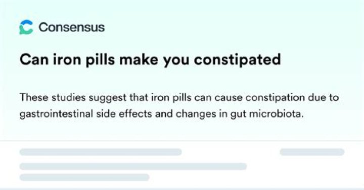 Can iron pills cause constipation?