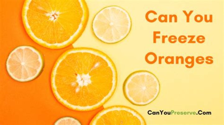 Can you freeze oranges for smoothies?