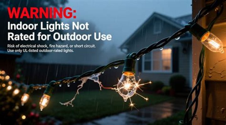 Can you use indoor Christmas lights outside?