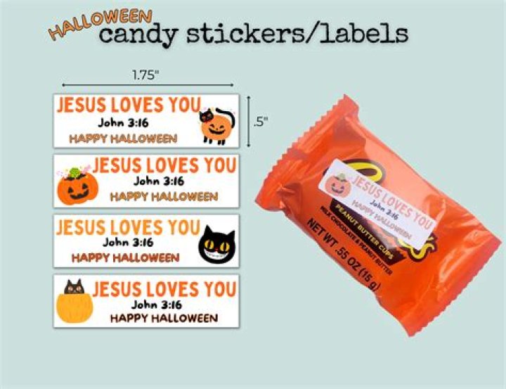 Christian Stickers for Halloween Candy