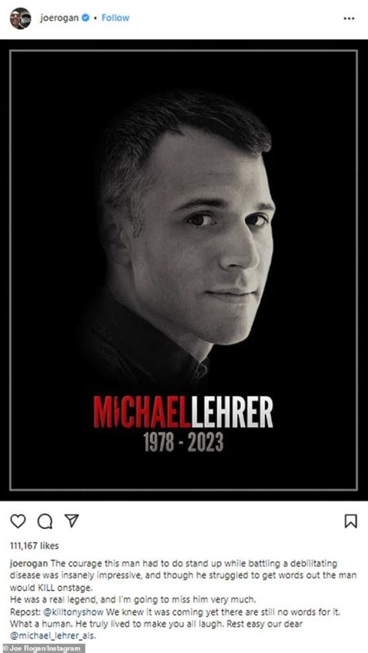 Comedian Michael Lehrer Has Died Aged 44