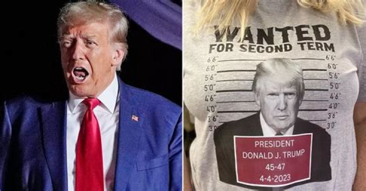 
Donald Trump’s campaign team releases fake mugshot t-shirt minutes after his arraignment 
