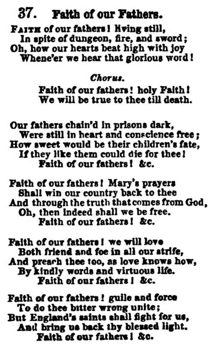Faith of Our Fathers Hymn