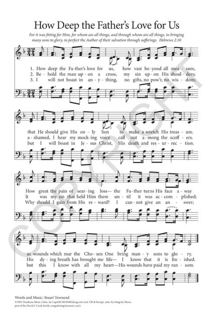 How Deep the Father’s Love for Us Hymn