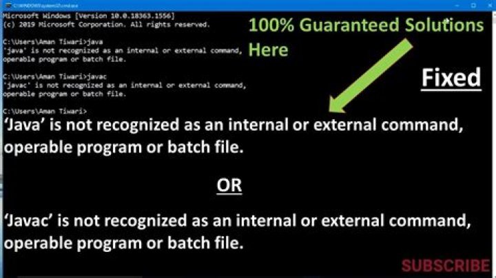 How do I fix Java is not recognized as an internal or external command?