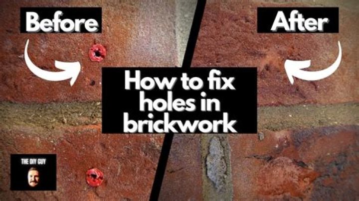 How do you fill holes in brick mortar?