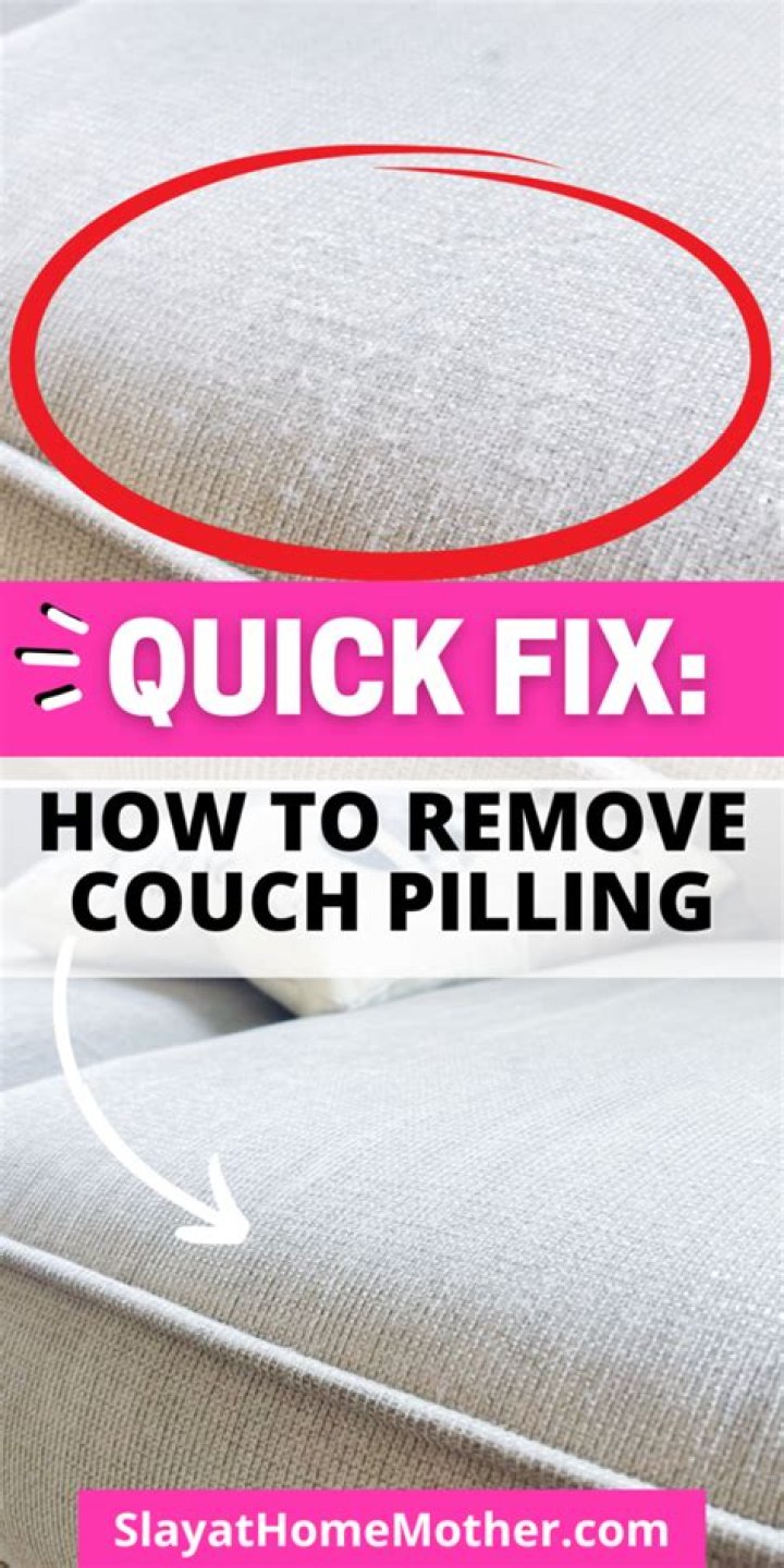 How do you fix a pilling couch?