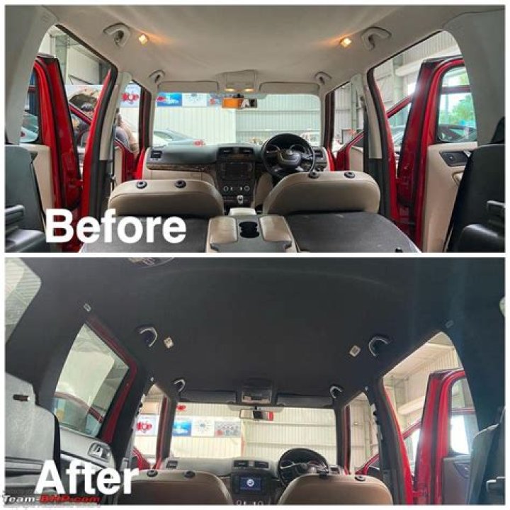 How do you fix fabric coming off the roof of a car?