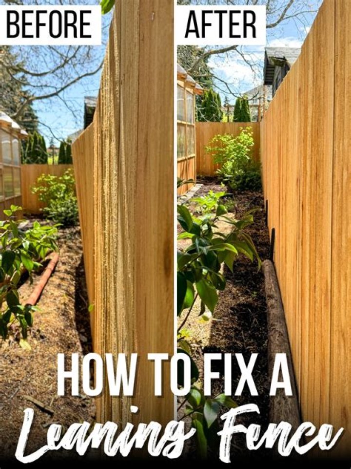 How do you fix leaning plants?