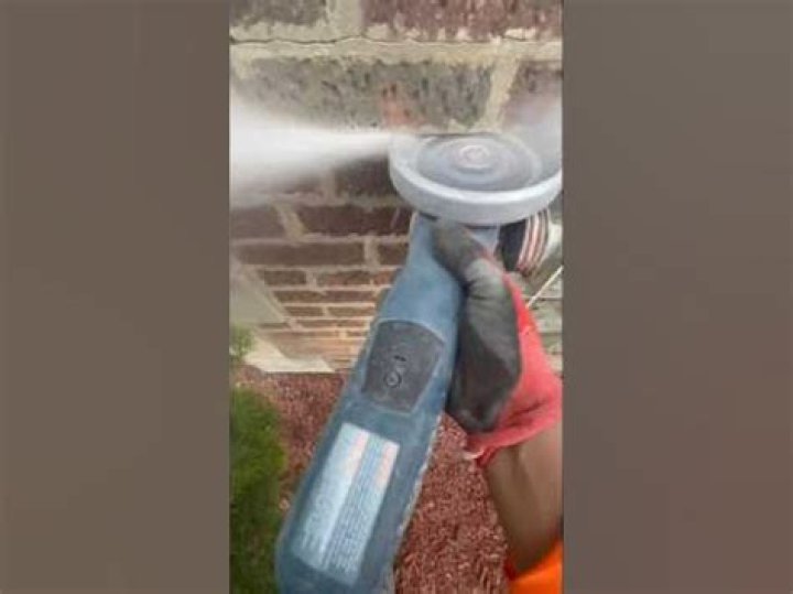 How do you grind brick mortar?