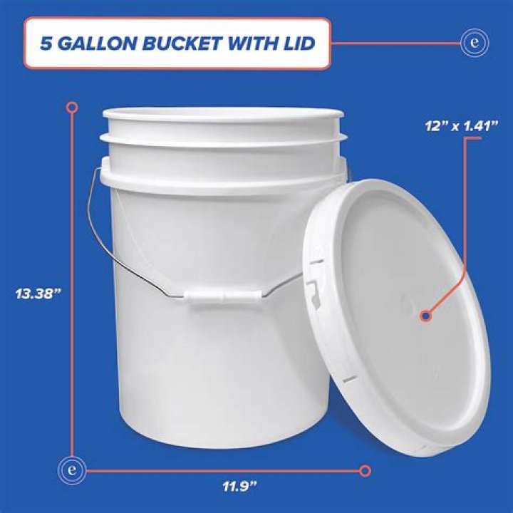 How do you measure the volume of a 5 gallon bucket?