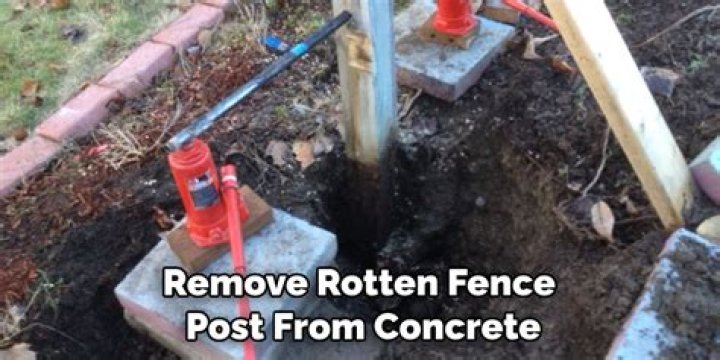 How do you remove a metal fence post from concrete?