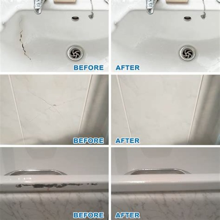 How do you repair a chipped porcelain bathtub?