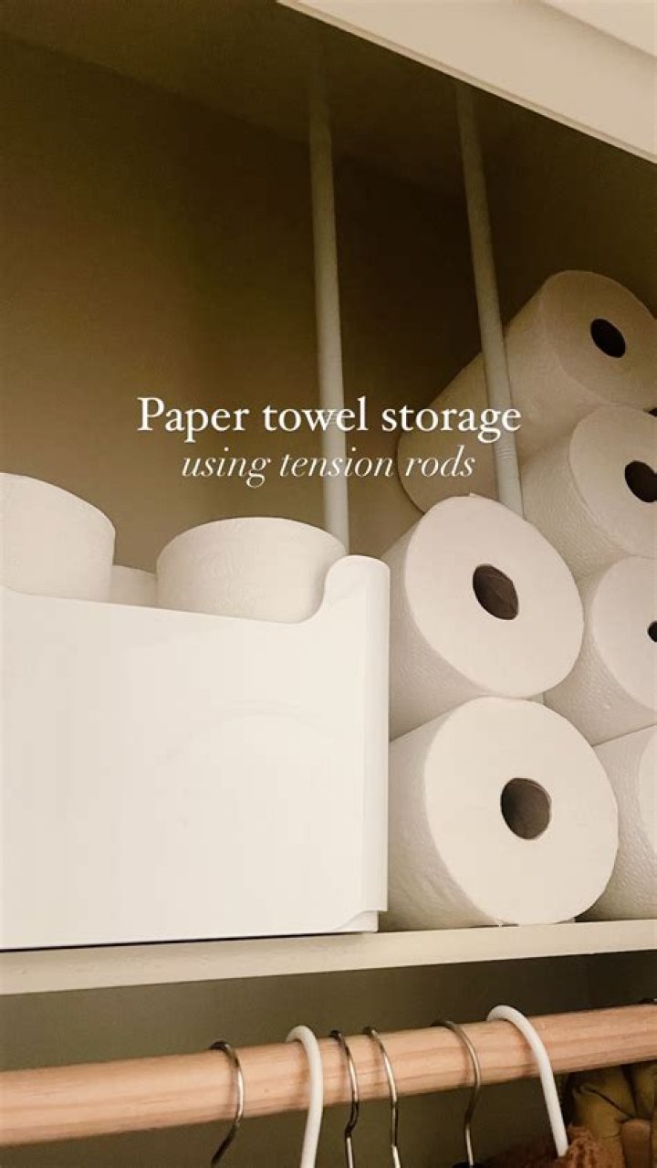 How do you store extra paper towels?
