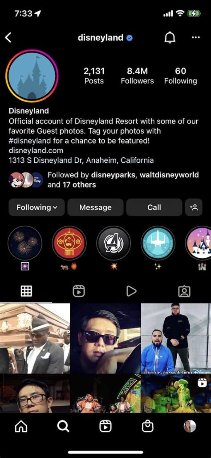 
Instagram account for Disneyland was hacked and flooded with offensive posts. 