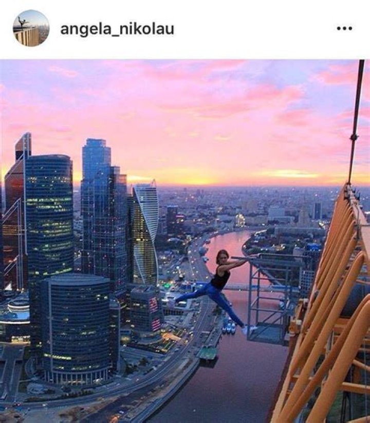 Instagram Model Angela Nikolau taking Selfie Game to the Next level!! Thrilling Pictures To New Heights With Stomach-Churning Poses On Top Of Skyscrapers