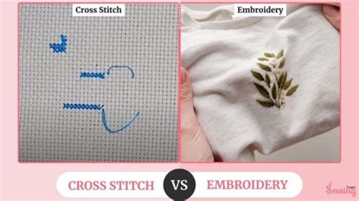 Is cross stitching the same as embroidery?
