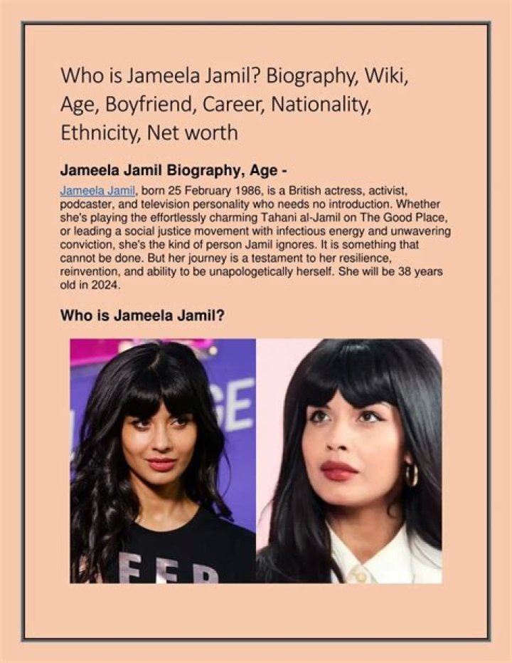 Jameela Jamil Bio (Wiki) 