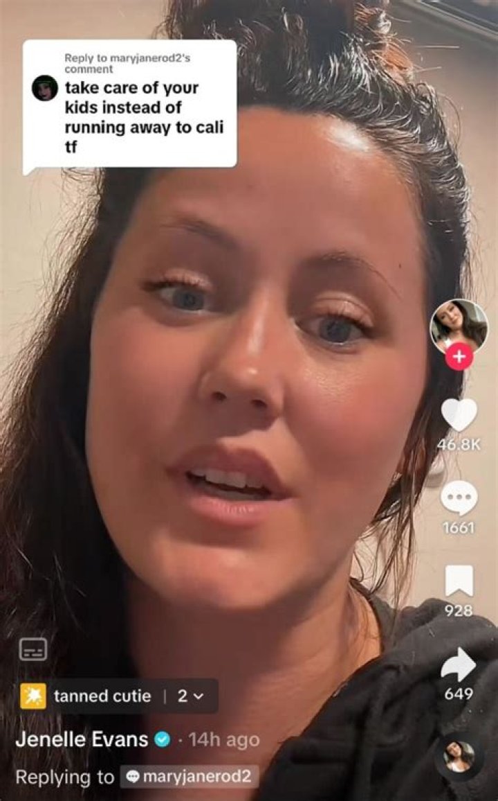 Jenelle Evans Shares Concerning TikTok About Her Career and Fame