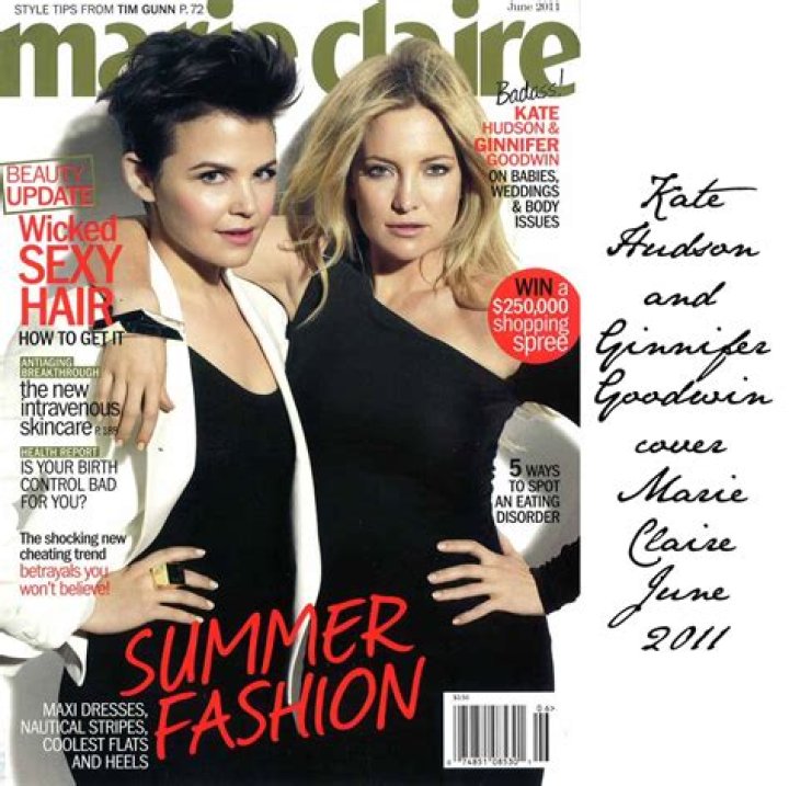 Kate Hudson & a punked-out Ginnifer Goodwin cover Marie Claire: cute?