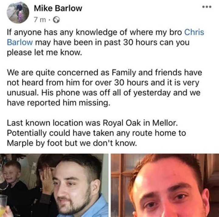 Marple: Chris Barlow Missing – Where Was He Last Seen? Age And Bio