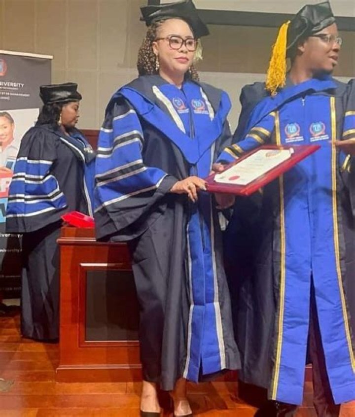 
Precious Chikwendu, FFK’s ex-wife, has received a doctorate degree. 