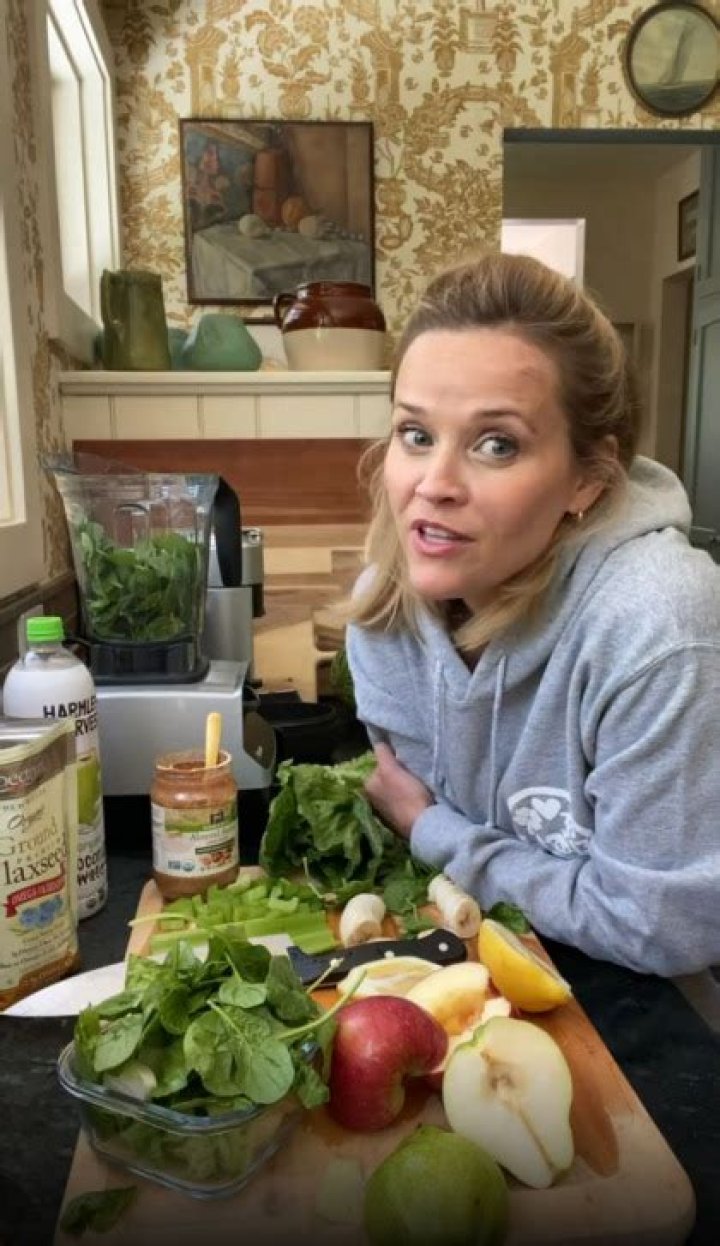 Reese Witherspoon drinks a smoothie every day with two heads of romaine