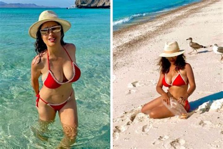Salma Hayek's stunning bikini makes her 'the most beautiful woman on the planet', say fans