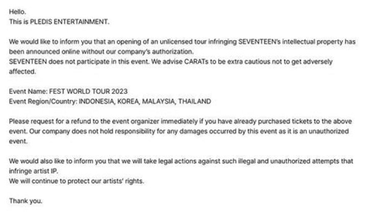 
SM Entertainment, HYBE issue joint warning against “Fest World Tour” scam 
