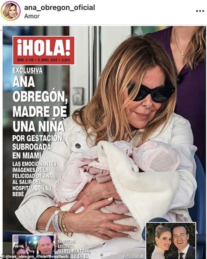 Spanish Actress Ana Obregón Says Her Surrogate Child is Actually Her Grandchild!