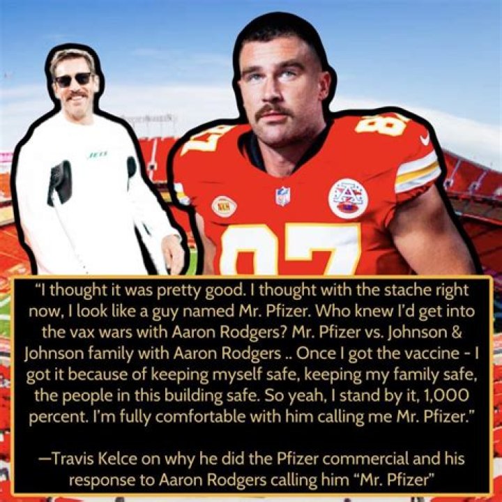 Travis Kelce is ‘fully comfortable’ with Aaron Rodgers calling him ‘Mr. Pfizer’