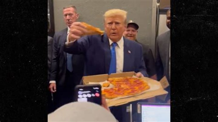 
Watch: Donald Trump eats pizza slice, says ‘Does anybody want a piece that I’ve eaten?’ at Florida joint 