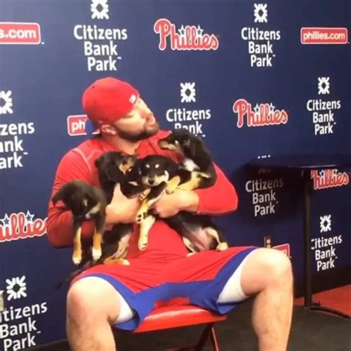 We’re pawsitively obsessed with Phillies Catcher Cameron Rupp and his new babe Lola