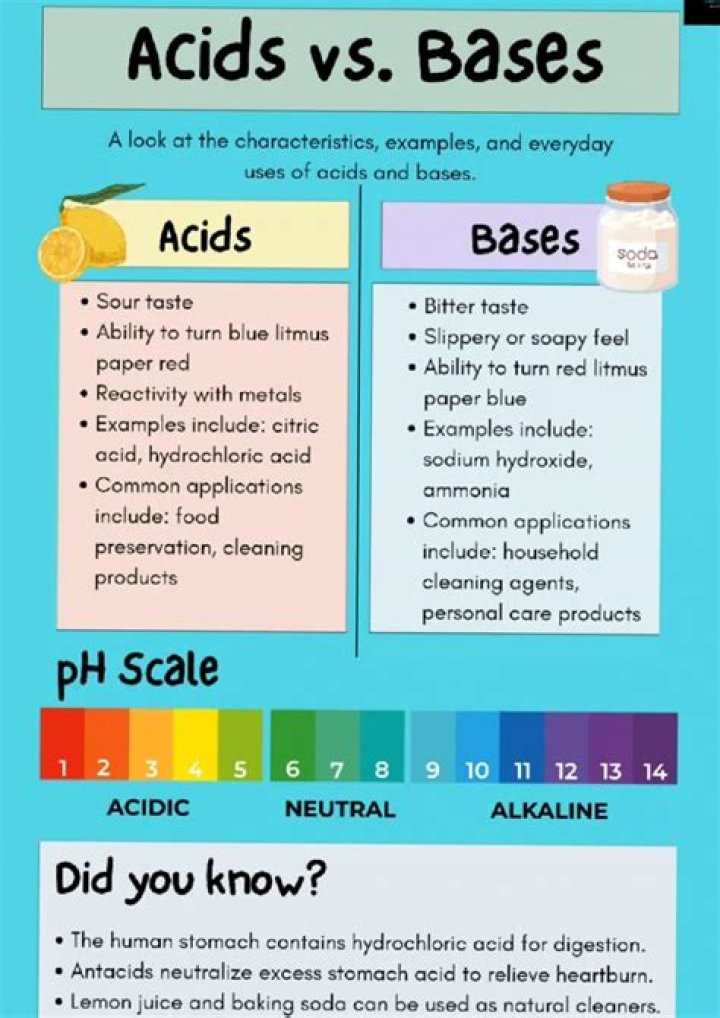 What are the similarities and differences between acids and bases?