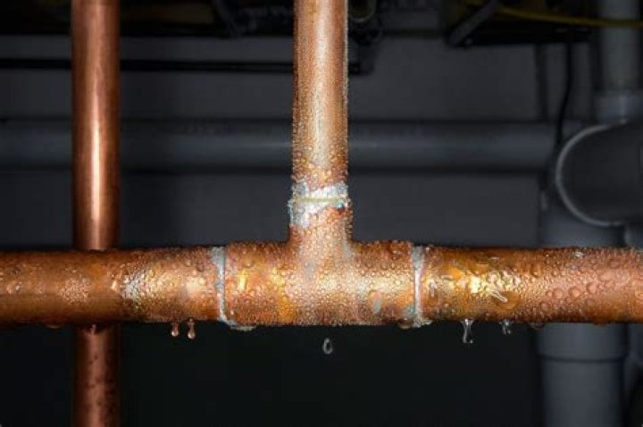 What causes condensation on copper pipes?