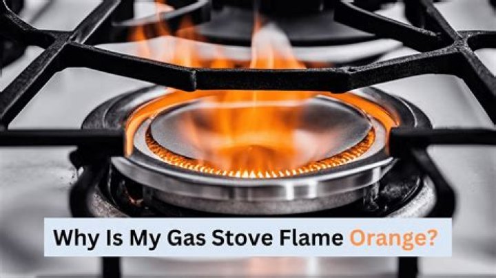 What causes red flame on gas stove?