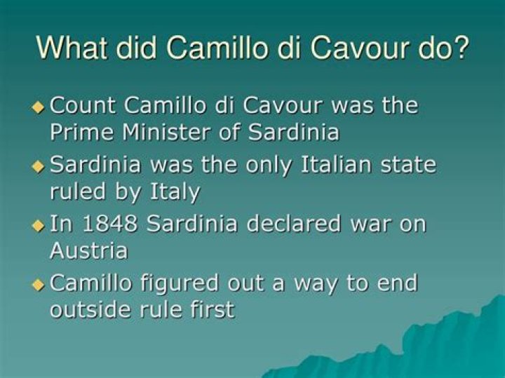 What did Camillo di Cavour do?