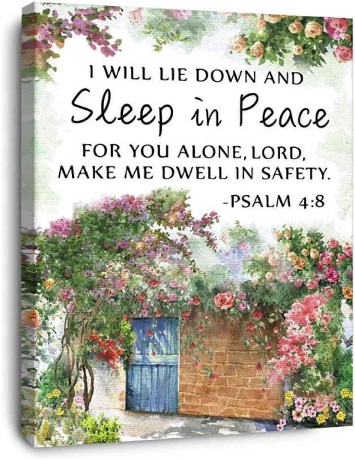 What does it mean that “I will lie down and sleep in peace” (Psalm 4:8)?