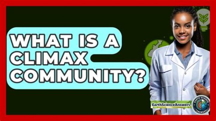 What is a climax community answers?