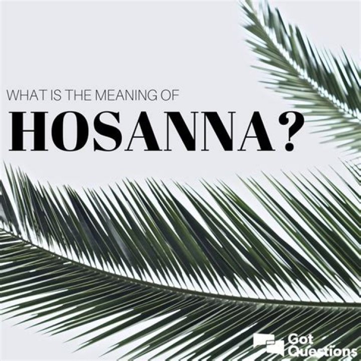 What is the meaning of hosanna in the highest?