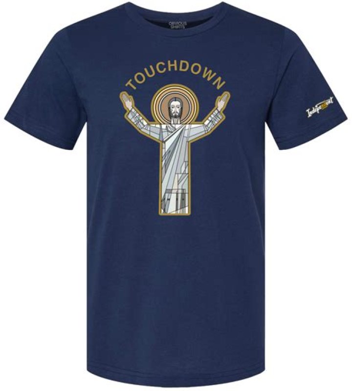 What is Touchdown Jesus made of?