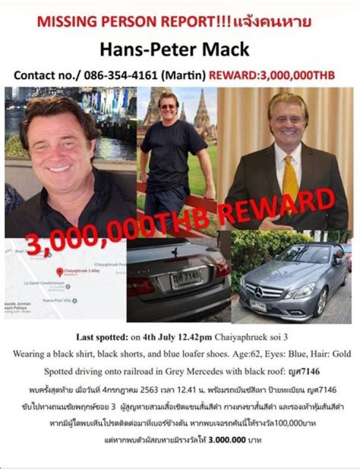 
Who is Oraf Thorsten Brinkmann? Suspect arrested by Thai Police for Hans Peter Walter Mack’s murder 