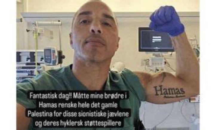 Who is Sam Suleiman? Intensive care nurse poses with Hamas-praising tattoo at Norwegian hospital